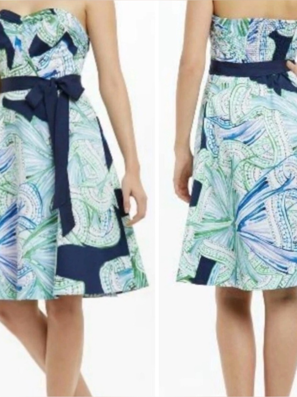 Anthropologie Moulinette Soeurs Donau Strapless Fit-and-Flare Dress, Size 10